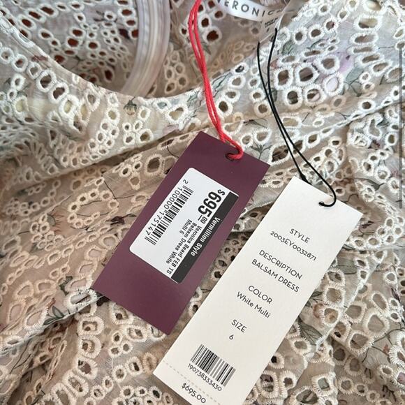 NWT NEW Veronica Beard Balsam Floral Print Broderie Anglaise Chiffon Dress - Picture 10 of 14